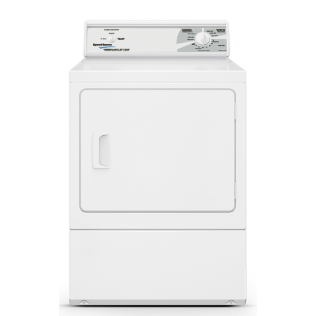 Speed Queen DV2000WG 27 Inch Commercial Gas Ventless Single Pocket Dryer with 7 cu. ft. Capacity, Reversible Side Swing Door, in White