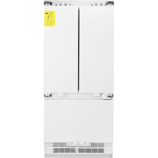 ZLINE RBIV36 36 Inch Counter Depth Built-In French Door Refrigerator with 19.6 cu. Ft. Capacity, CrispControl Drawer, Digital ChillControl, Twin Cooling Plus, Internal Water/Ice Dispenser, and ENERGY STAR® Rated: Panel Ready