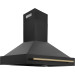 ZLINE BS655Z48CB Autograph Edition 48 Inch Wall Mount Range Hood with 700 CFM Motor, 4 Speed Blower, Push Button Control Panel with LCD, LED Lighting, Dishwasher Safe Baffle Filters, and Delayed Auto Shut-Off: Champagne Bronze Accents