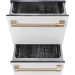 Cafe CDD420P4TW2 Customizable Professional Collection Series 24 Inch Double Drawer Dishwasher with 6 Wash Cycles, 14 Place Settings, Quick Wash, Energy Star Certified, Guilt-Free Small Washes, Knock to Pause, Sanitize Option in Matte White