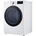 LG DLGX4001W 27 Inch Smart Gas Dryer with 7.4 cu. ft. Capacity, Wi-Fi Enabled, 12 Dry Cycles, 5 Temperature Settings, Steam Cycle, TurboSteam, Sensor Dry, FlowSense, SmartDiagnosis, Drum Lighting, Child Lock, in White