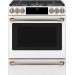 Cafe CGS700P4MW2 30 Inch Slide-In Gas Smart Range with 6 Sealed Burners, 5.6 Cu. Ft. Oven Capacity, Storage Drawer, Continuous Grates, Self-Clean, Steam Clean Option, Chef Connect, 21K Triple Ring Burner: Matte White