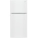 Frigidaire FFHT1425VW 28 Inch Top Freezer Refrigerator with 13.9 cu. ft. Total Capacity, 2 Glass Shelves, 3.9 cu. ft. Freezer Capacity, Right Hinge with Reversible Doors, Crisper Drawer, Automatic Defrost, EvenTemp Cooling System, in White