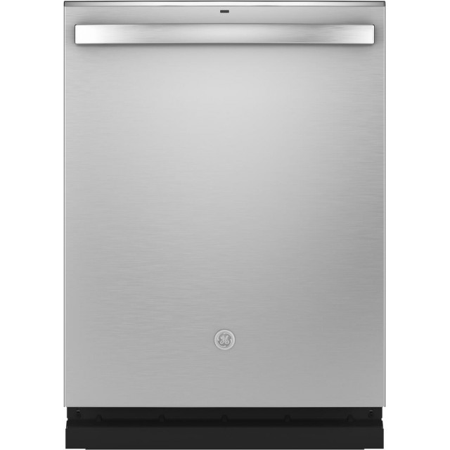GE GDT645SYNFS 24 Inch Built-In Dishwasher with 5 Wash Cycles, 16 Place Settings, Hard Food Disposer, Soil Sensor, Piranha Hard Food Disposer, Bottle Jets, Autosense Cycle, Sanitize Option, Low dBA, Child Lock, Fingerprint-Proof in Stainless Steel