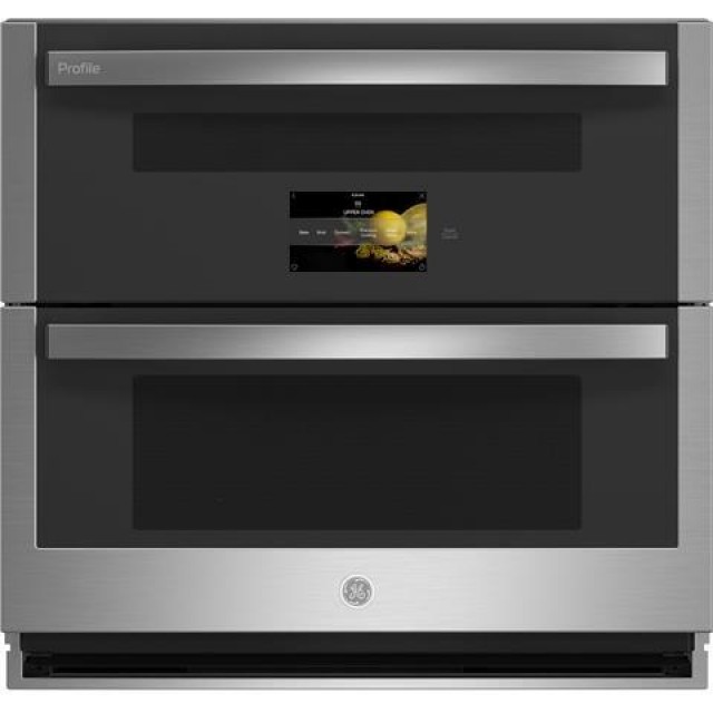 GE PTS9200SNSS Profile30 Inch Smart 5 cu. ft. Total Capacity Electric Double Wall Oven with Wi-Fi Enabled, 3 Oven Racks, Convection, Delay Bake, Steam Clean, Self-Clean with Steam Clean Option, Wi-Fi Connection, Fast Preheat, in Stainless Steel