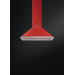 Smeg KPF36URD Portofino Series 36 Inch Wall Mount Ducted Hood with 600 CFM, LED Lights, Bright LED Lighting, Stainless Steel Grease Filters in Red