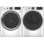 GE GFW650SSNWW 28 Inch Front Load Smart Washer and GFD65GSSNWW 28 Inch Gas Smart Dryer with 7.8 Cu. Ft. Capacity, in White