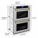 ZLINE AWDSZ30CB Autograph Edition 30 Inch Double Electric Wall Oven with 10 cu. ft. Total Capacity, True Convection, Self Clean, Convection Cooking, Warm/Proof Modes, Telescopic Rack: DuraSnow® Stainless Steel and Champagne Bronze