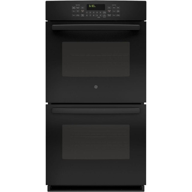 GE Profile PK7500DFBB 27 in. Double Electric Wall Oven Self-Cleaning with Steam Plus Convection in Black