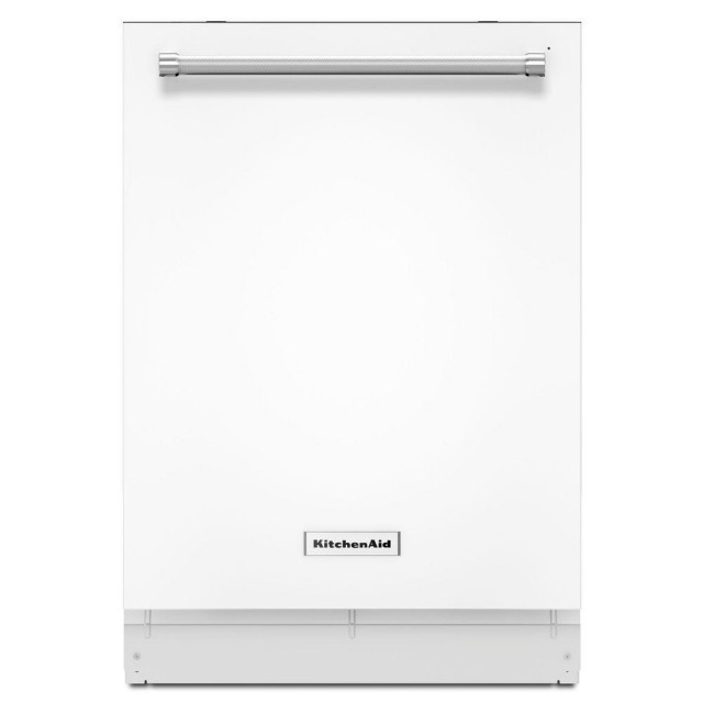 KitchenAid 24 in. KDTE254EWH2 Top Control Dishwasher in White with Stainless Steel Tub