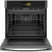 GE Profile PTS7000BNTS - 30" Smart Built-In Single Electric Convection Wall Oven with Air Fry & Precision Cooking - Black Stainless Steel