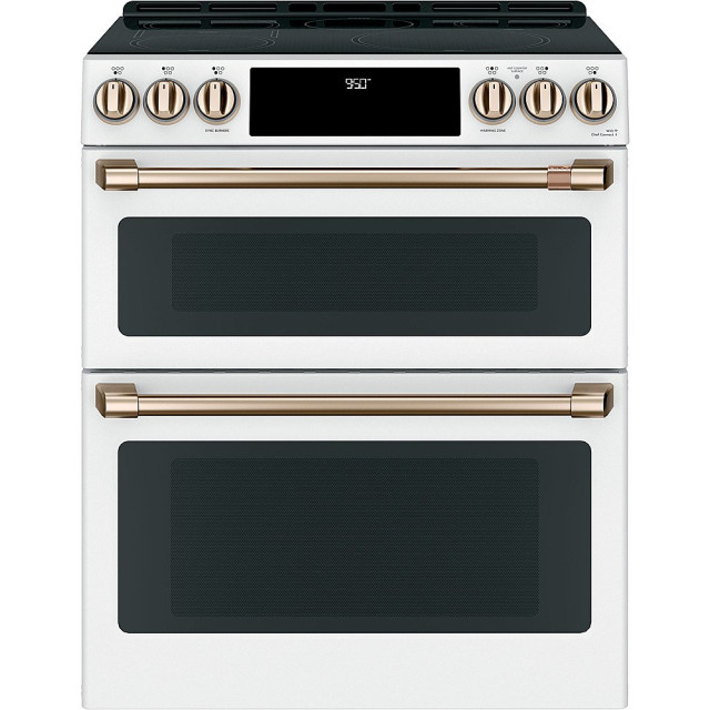 Café CHS950P4MW2 - 7.0 Cu. Ft. Slide-In Double Oven Electric Induction Convection Range - Matte White