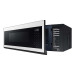 Samsung - ME11CB751012, BESPOKE 1.1 cu. ft SLIM Over-the-Range Microwave with 400 CFM Hood Ventilation, Wi-Fi and Voice Control - White Glass