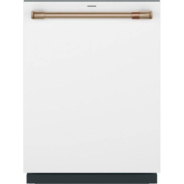 Cafe CDT888P4VW2 24 Inch Fully Integrated Smart Dishwasher with 16 Place Settings, 39 dBA, 6 Wash Cycles, Nylon Coated Racks, Ultra Wash, Presoak + Sanitize, WiFi, and ENERGY STAR®: Matte White