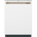 Cafe CDT888P4VW2 24 Inch Fully Integrated Smart Dishwasher with 16 Place Settings, 39 dBA, 6 Wash Cycles, Nylon Coated Racks, Ultra Wash, Presoak + Sanitize, WiFi, and ENERGY STAR®: Matte White