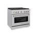 Zline SGRS-BR-36 36 in. 6 Burner Freestanding Gas Range and Convection Oven with Brass Burners in Fingerprint Resistant Stainless Steel