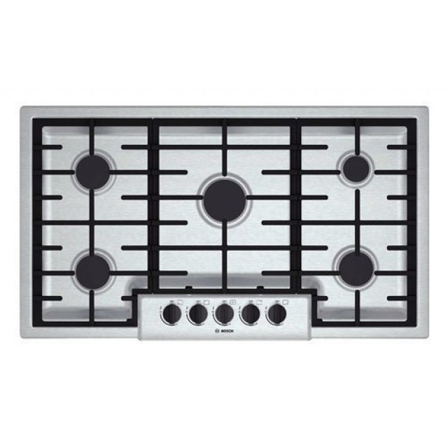 Bosch  500 Series 5-Burner Gas Cook-top NGM5655UC  (Stainless Steel) (Common: 36-in; Actual: 37-in)