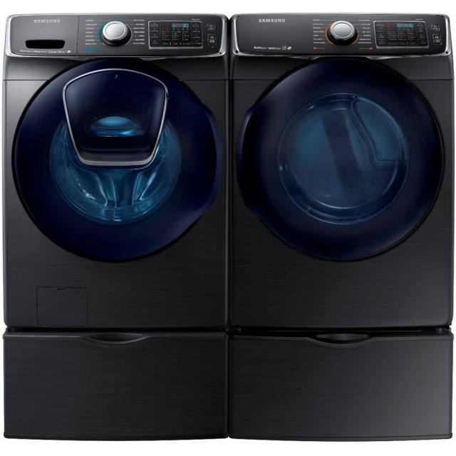 Samsung Washer WF50K7500AV & Electric Dryer DV50K7500EV Set in Black Stainless Steel, ENERGY STAR