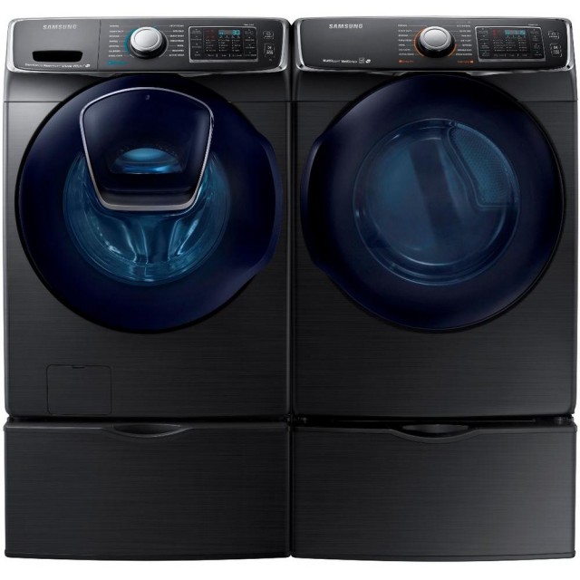 Samsung Washer WF50K7500AV & Electric Dryer DV50K7500EV Set in Black
