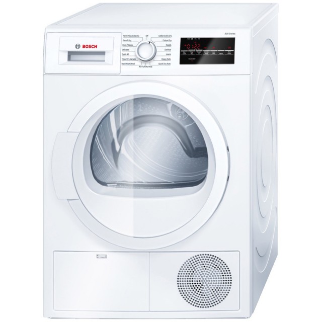 Bosch WTG8600UC 300 Series 4-cu ft Stackable Electric Dryer (White)