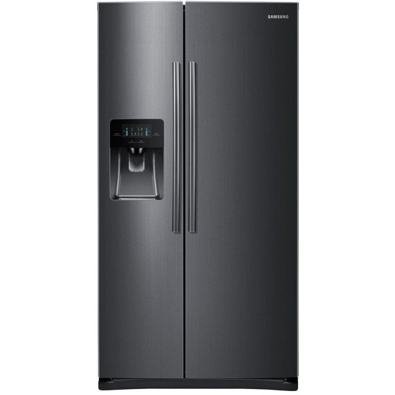 Samsung 24 5 Cu Ft Side By Side Refrigerator In Black Stainless Steel