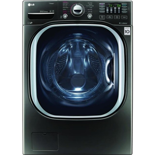 LG WM4370HKA TWINWash Compatible 4.5-cu ft High-Efficiency Stackable Front-Load Washer (Black Stainless Steel) ENERGY STAR