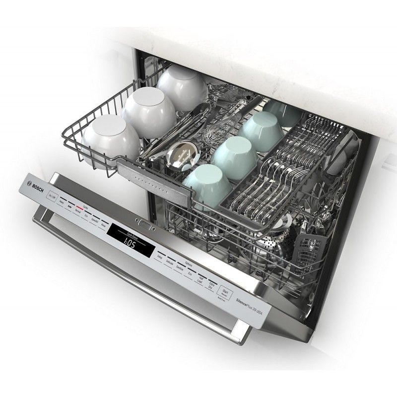 Bosch SHXM98W75N 800 Series 24" Bar Handle Dishwasher with Stainless 800 Series Dishwasher 24'' Stainless Steel Shxm98w75n