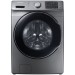 Samsung DVG45M5500P 7.5-cu ft Stackable Gas Dryer (Platinum) and WF45M5500AP 4.5-cu ft High-Efficiency Stackable Front-Load Washer (Platinum)