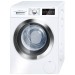 Bosch WAT28402UC 800 Series 2.2-cu ft High-Efficiency Stackable Front-Load Washer and WTB86200UC 800 Series 4.0 cu. ft. 24 Inch Electric Dryer in White