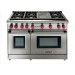 Wolf GR486C 48 Inch Pro-Style Gas Range with 6 Burners,Grill, Double Ovens, 4.4 cu. ft. Primary Oven Capacity, Convection Oven, Viewing Window, in Stainless Steel