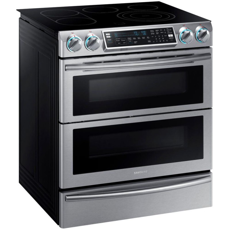 Samsung NE58K9850WS Flex Duo 5.8 cu. ft. Slide-In Double Oven Electric Samsung Stainless Steel Electric Stove