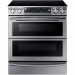 Samsung NE58K9850WS Flex Duo 5.8 cu. ft. Slide-In Double Oven Electric Range with Self-Cleaning Convection Oven in Stainless Steel