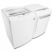 LG WT1501CW 4.5 cu. ft. High-Efficiency Top Load Washer and LG DLG1502W 7.3 cu. ft. Gas Dryer with Front Control in White