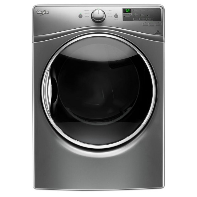 Whirlpool WED85HEFC 7.4 cu. ft. 240 Volt Stackable Chrome Shadow Electric Vented Dryer with Advanced Moisture Sensing, ENERGY STAR