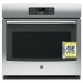GE GYE18JSLSS 33 W 17.5 cu. ft. Counter-Depth French-Door Refrigerator and JT3500SF5SS 30" Built-In Double Wall Oven or JT1000SFSS 30 in. Single Electric Wall Oven Standard Cleaning with Steam in Stainless Steel 