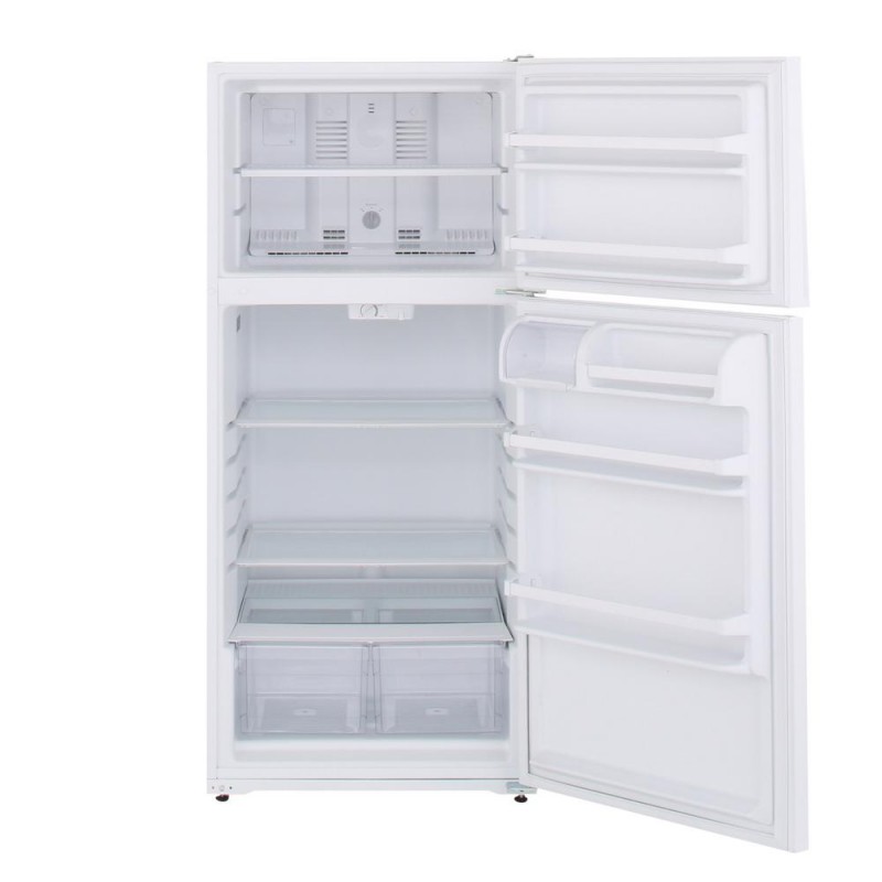 14.3 cu ft top freezer refrigerator in white