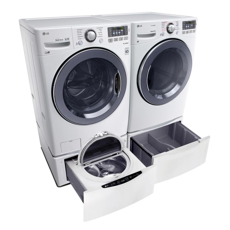 Lg washer deals dryer combo pedestal