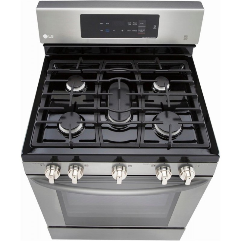 LG LRG3061ST 5-Burner Freestanding 5.4-cu ft Gas Range (Stainless Steel)