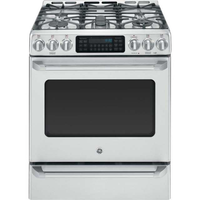 GE Cafe 5.4 cu. ft. Dual Fuel Range with Self-Cleaning Convection Oven in Stainless Steel