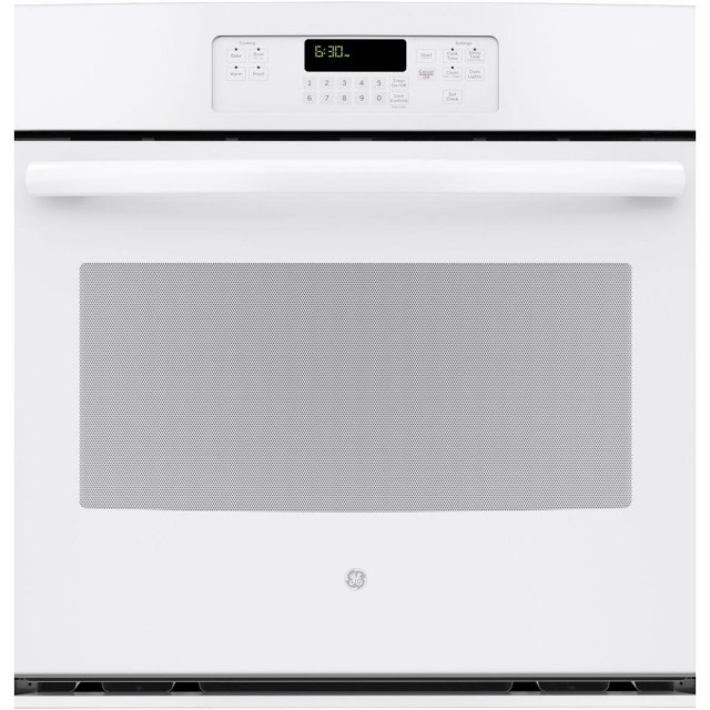GE 30 in. Single Electric Wall Oven Self-Cleaning with Steam in White