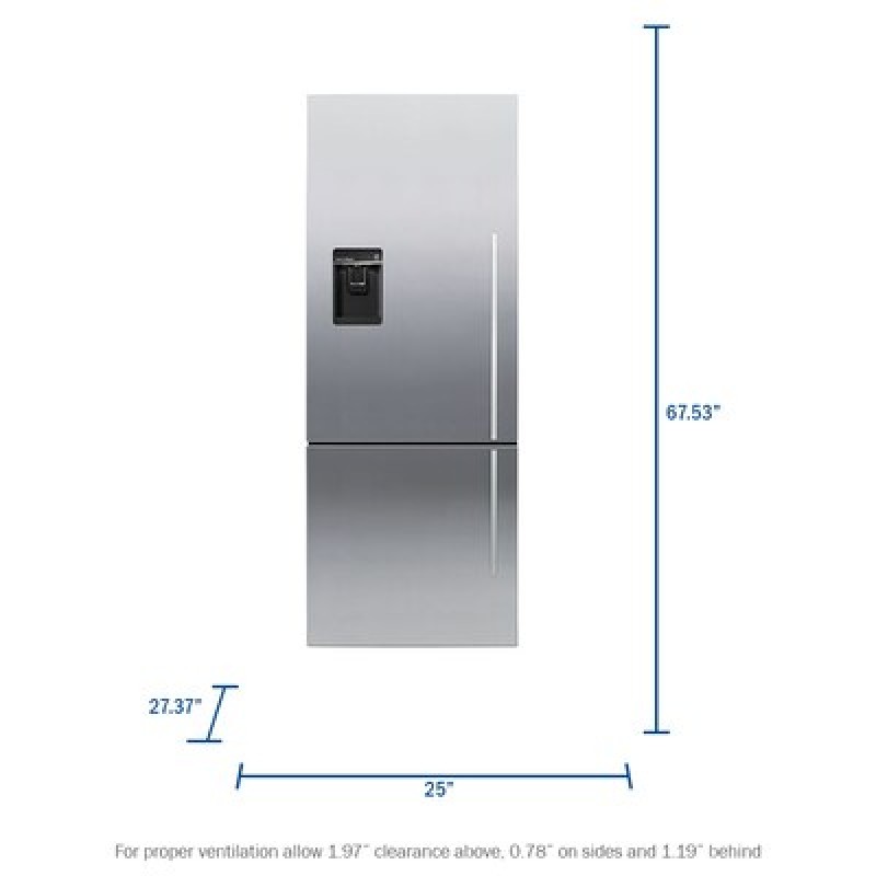 Fisher & Paykel Active Smart RF135BDLUX4 25 Inch Counter Depth Bottom ...