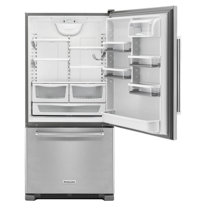 KitchenAid KRBR102ESS 22 cu. ft. Bottom Freezer Refrigerator in ...