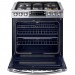 Samsung Flex Duo 5.8 cu. ft. Slide-In Double Oven Gas Range with Self-Cleaning Convection Oven in Stainless Steel