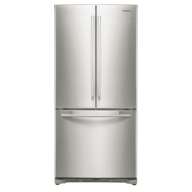 Samsung RF18HFENBSR 33 in. W 17.5 cu. ft. French Door Refrigerator in Stainless Steel, Counter Depth