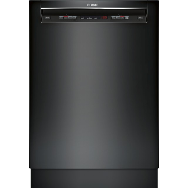 Bosch 300 Series 46-Decibel Built-In Dishwasher (Black) (Common: 24-in; Actual: 23.625-in) ENERGY STAR
