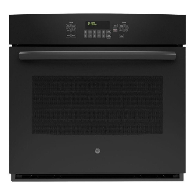 GE JT5000DFBB 30 in. Single Electric Wall Oven Self-Cleaning with Steam in Black