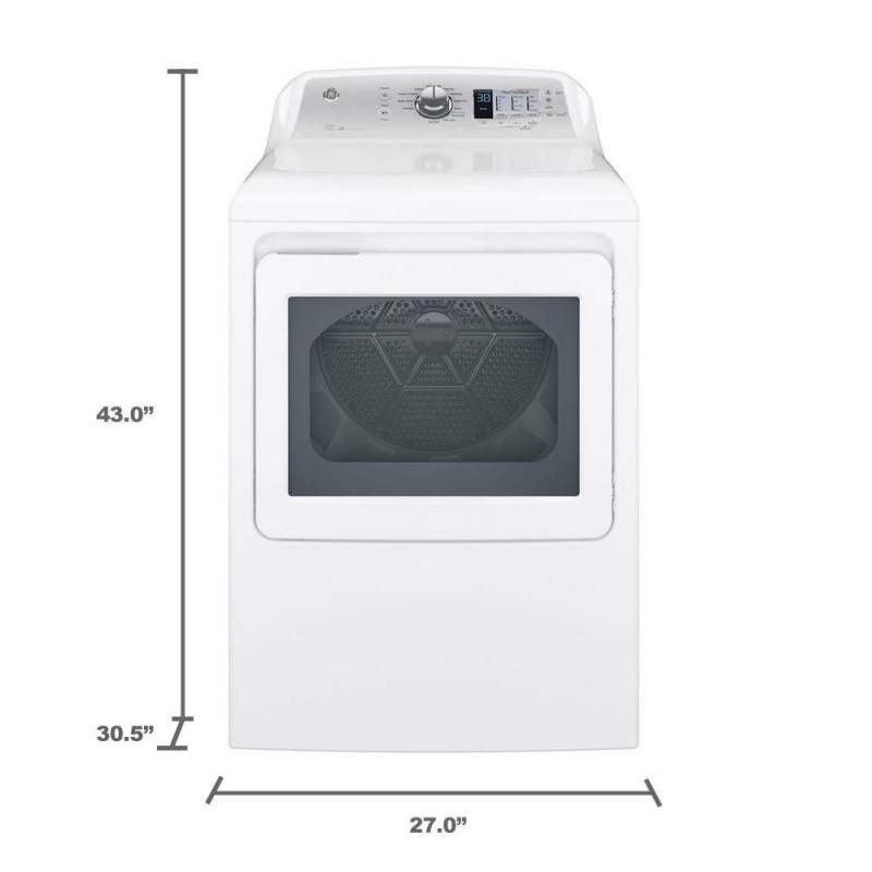 GE GTD65GBSJWS 7.4 Cu. Ft. ENERGY STAR Gas Front Load Dryer In White