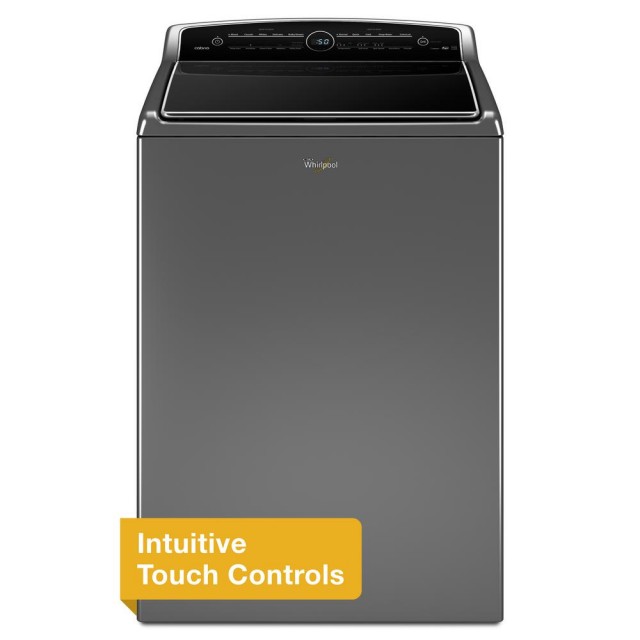 Whirlpool WTW8500DC Cabrio 5.3 cu. ft. High-Efficiency Top Load Washer with Steam in Chrome Shadow, ENERGY STAR
