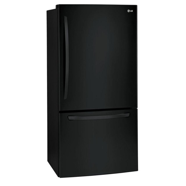LG LDCS24223B 24 cu. ft. Bottom Freezer Refrigerator in Smooth Black