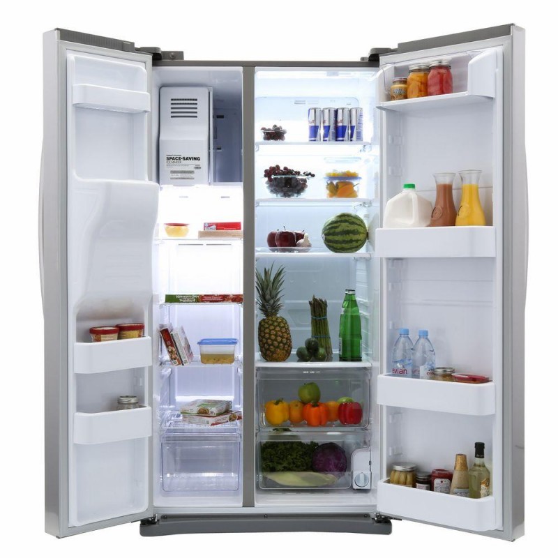 Samsung RS25J500DSR 24 5 Cu Ft Side By Side Refrigerator In Stainless 